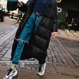 Ksenia Schnaider Unique Distressed Vintage Blue Demi Cut Denim